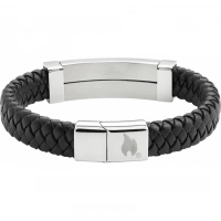 Браслет Zippo Steel Bar Braided Leather Bracelet (20 см) купить в Челябинске