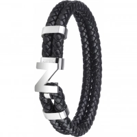 Браслет Zippo Steel Braided Leather Bracelet (20 см) купить в Челябинске