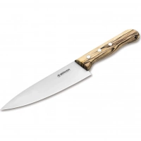 Кухонный шеф-нож Boker Tenera Chef’s Medium Ice Beech, 158 мм, сталь С75, рукоять белый бук купить в Челябинске