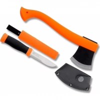 Набор Morakniv Outdoor Kit Orange, нож Morakniv 2000 нержавеющая сталь, цвет оранжевый + топор купить в Челябинске