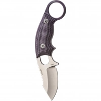 Нож с фиксированным клинком Hogue EX-F03, сталь 154CM Stone-Tumbled Clip Point, рукоять стеклотекстолит G-Mascus® — Purple 5.7 см. купить в Челябинске