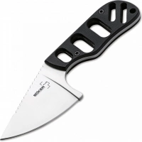 Нож с фиксированным клинком шейный Chad Los Banos Design SFB Neck, Boker Plus 02BO321, сталь 440C Satin, рукоять стеклотекстолит G10 купить в Челябинске