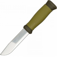 Нож с фиксированным лезвием Morakniv 2000, сталь Sandvik 12C27, рукоять пластик/резина, зеленый купить в Челябинске