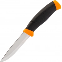 Нож с фиксированным лезвием Morakniv Companion Orange, сталь Sandvik 12C27, рукоять резина/пластик, оранжевый купить в Челябинске