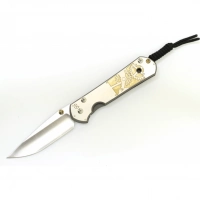 Нож складной Chris Reeve Large Sebenza 21, сталь CPM S35VN, рукоять титан с рисунком Inside Time купить в 