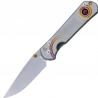 Нож складной Chris Reeve Large Sebenza 21 Unique Graphics W/Faux Ruby Cabochon-2, сталь CPM-S35VN, рукоять титан купить в 